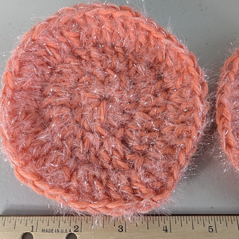 Handmade Pink Crochet Coaster